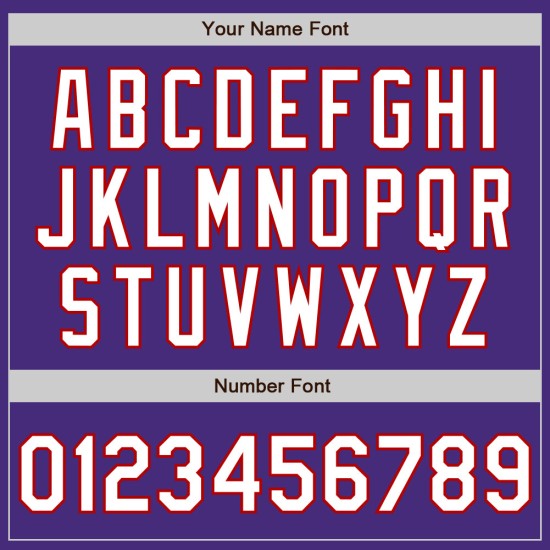 Raglan Lila Weiß-Rot Custom Jersey Authentic Baseball Ärmel