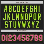 Benutzerdefinierte Schwarz Rosa Nadelstreifen Pink-Neon Grün Authentic Baseball Jersey