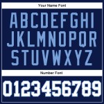 Benutzerdefiniertes authentisches Baseball-Trikot in Marineblau, Weiß und Hellblau