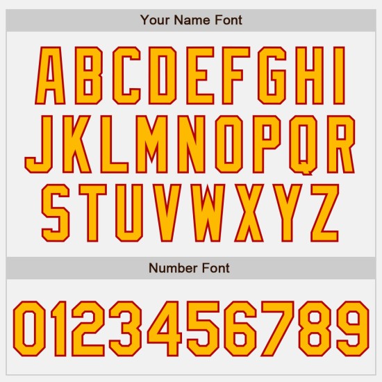 Benutzerdefiniertes weißes gold-rotes Baseball-Trikot Authentic