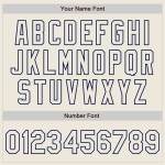 Navy Jersey Baseball Custom Creme Raglan Ärmel Authentisch