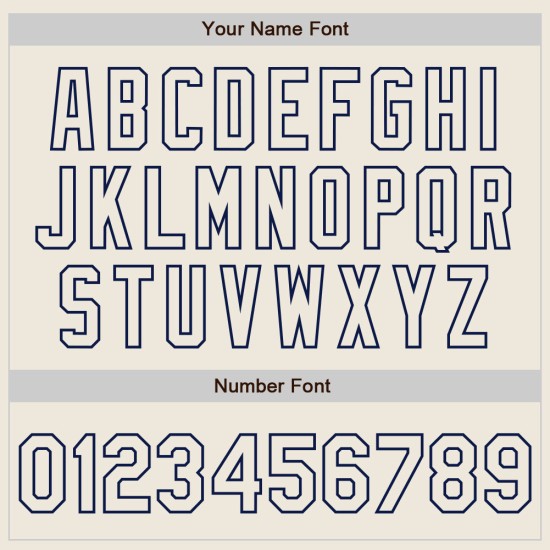 Navy Jersey Baseball Custom Creme Raglan Ärmel Authentisch