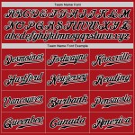 Benutzerdefinierte rot schwarz Nadelstreifen schwarz-weiß authentische Baseball Jersey