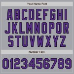 Lila-Schwarzes Jersey Custom Gray Baseball Authentic