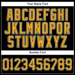 Benutzerdefiniertes authentisches Baseballtrikot mit schwarzen und goldenen Nadelstreifen in Gold-Weiß