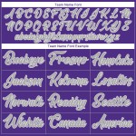 Benutzerdefinierte lila weiß-grau authentische Baseball Jersey