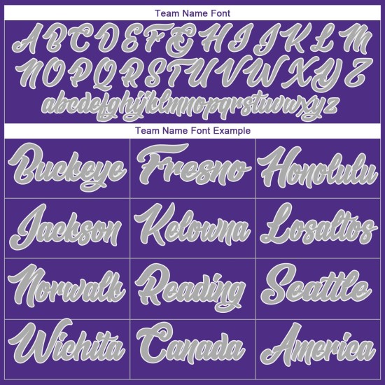 Benutzerdefinierte lila weiß-grau authentische Baseball Jersey