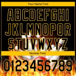 Benutzerdefinierte Schwarz Gold 3D Muster Design Flamme Bowling Authentische Baseball Jersey Benutzerdefinierte Schwarz Gold 3D Muster Design Flamme Bowling Authentische Baseball Jersey