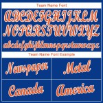 Individuelles Royal Orange-Weiß Baseball-Trikot