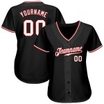 Benutzerdefiniertes authentisches schwarz-weiß-rotes Baseballtrikot