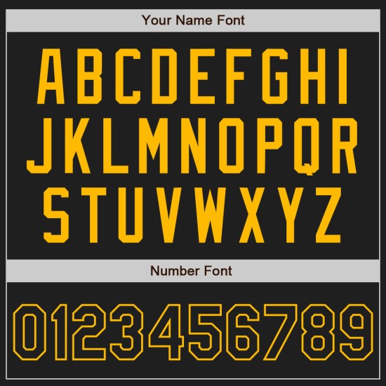 Gold Nadelstreifen Schwarz Jersey Baseball Authentic Custom Schwarz