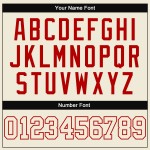 Benutzerdefiniertes cremefarbenes, cremefarbenes, rotes authentisches Baseball-Trikot