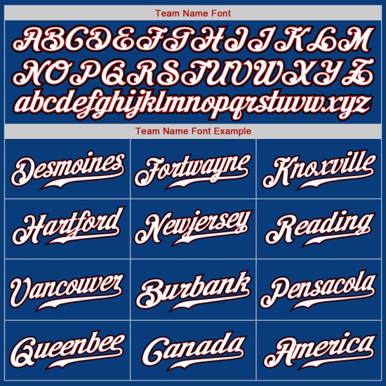 Benutzerdefiniertes authentisches Royal-Weiß-Rot-Baseballtrikot