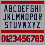 Benutzerdefiniertes authentisches grau-rot-marineblaues Baseballtrikot