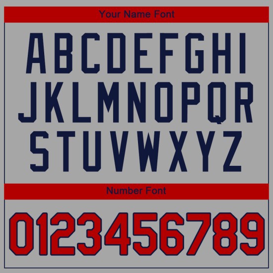 Benutzerdefiniertes authentisches grau-rot-marineblaues Baseballtrikot