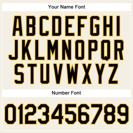 Gold Authentic Baseball Schwarz Nadelstreifen Jersey Custom Creme