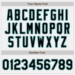 Teal Custom Authentic Baseball Nadelstreifen Schwarz Weiß Jersey