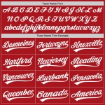 Benutzerdefiniertes authentisches rot-weißes Baseball-Trikot