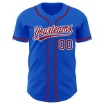 Baseball Authentic Blue Custom Jersey Thunder Crison-Weiß