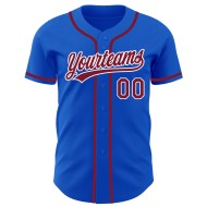 Baseball Authentic Blue Custom Jersey Thunder Crison-Weiß