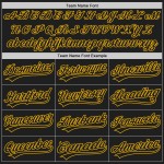 Gold Nadelstreifen Schwarz Jersey Baseball Authentic Custom Schwarz