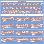 Custom Jersey Puderblau Weiß-Orange Baseball Authentic