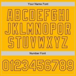 Raglan-Ärmel Lila Jersey Custom Authentic Gold Baseball