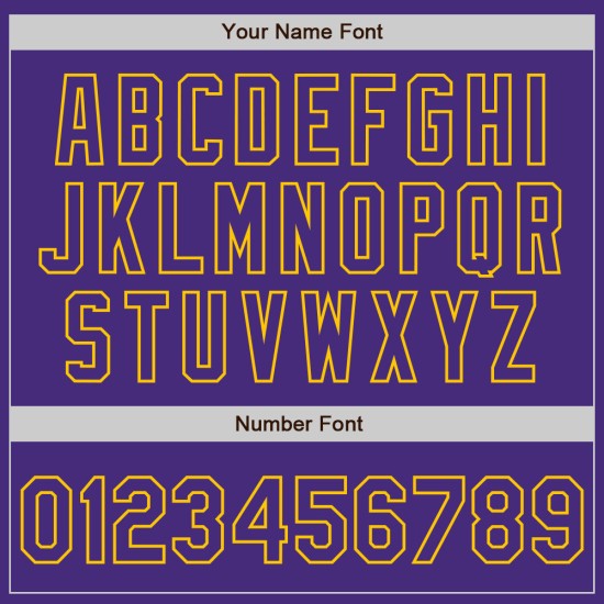 Authentische Split Lila Lila Weiß-Gold Jersey Mode Custom Baseball