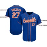 Individuelles Royal Orange-Weiß Baseball-Trikot