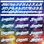 Benutzerdefiniertes Galactic Weiß-Hellblau 3D Authentic Baseball-Trikot