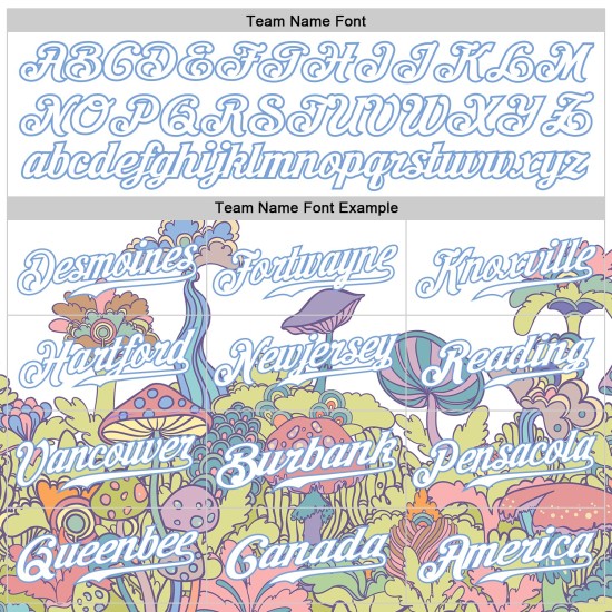 Benutzerdefiniertes 3D-Musterdesign Bunte Blumen und Pilze Psychedelische Halluzination Authentisches Baseball-Trikot