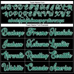 Benutzerdefiniertes authentisches Baseball-Trikot in Schwarz und Kelly Grün-Weiß Benutzerdefiniertes authentisches Baseball-Trikot in Schwarz und Kelly Grün-Weiß