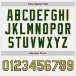 Jersey Nadelstreifen Authentische Custom Weiß Gold Grün Alte Baseball