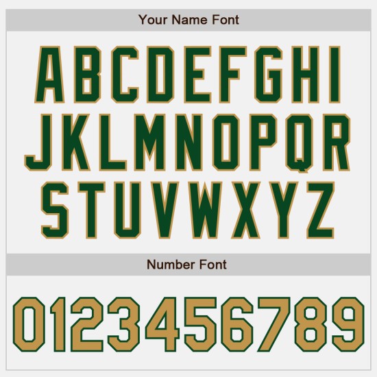 Jersey Nadelstreifen Authentische Custom Weiß Gold Grün Alte Baseball